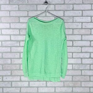 Eileen Fisher Linen Blend Light Mint Green Long Sleeve Sweater Size XS